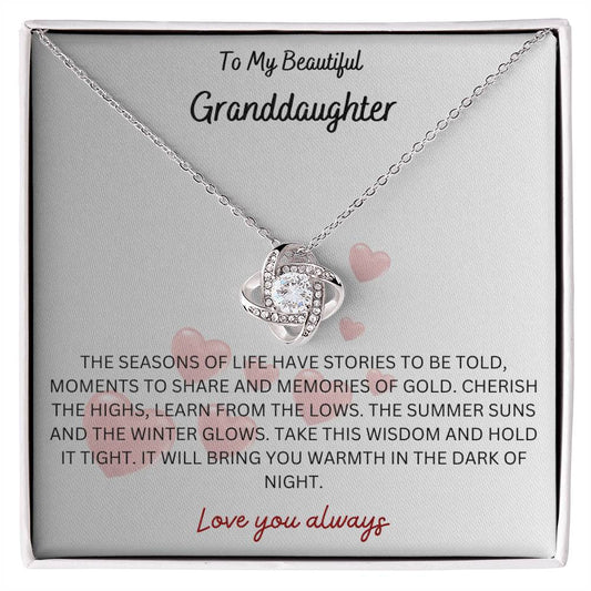 Love Knot Neckless -  To My Granddaughter